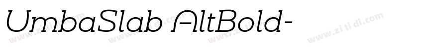 UmbaSlab AltBold字体转换